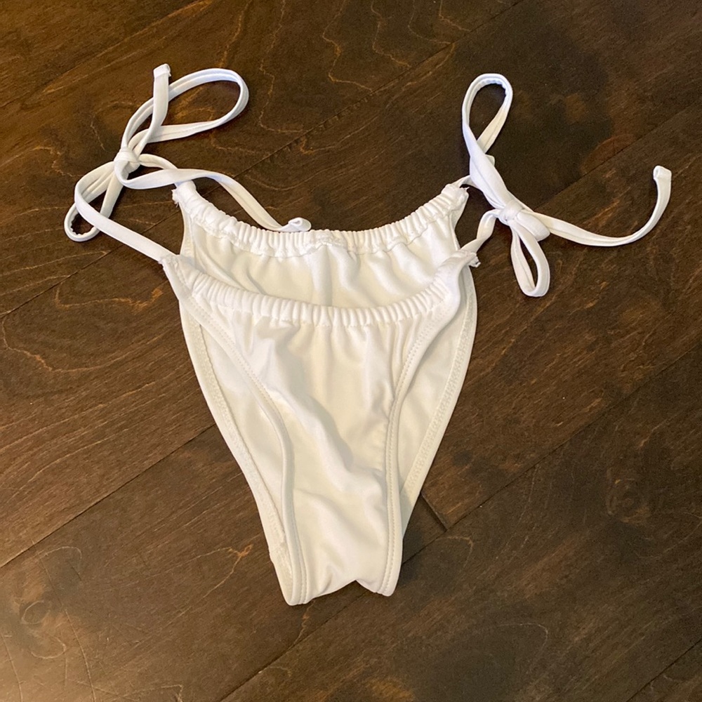 White bikini bottom